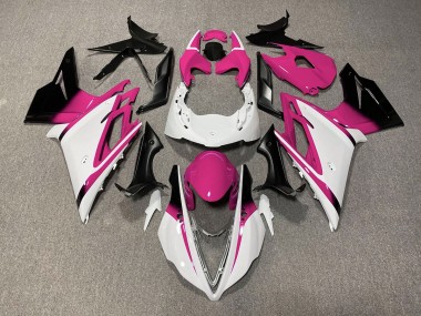 Blanc Brillant & Rose 13-16 Daytona 675 Carénage Moto