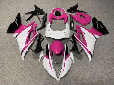 Blanc Brillant & Rose 13-16 Daytona 675 Carénage Moto