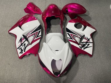 Blanc Brillant & Rose 97-07 GSXR 1300 Carénage Moto