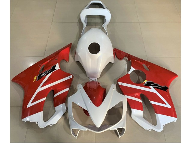 Blanc Brillant & Rouge 01-03 CBR600 F4i Carénage Moto Blanc Brillant & Rouge 01-03 CBR600 F4i Carénage Moto