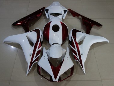 Blanc Brillant & Rouge Profond 06-07 CBR1000RR Carénage Moto