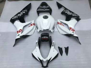 Blanc Brillant & Rouge Repsol 07-08 CBR600RR Carénage Moto