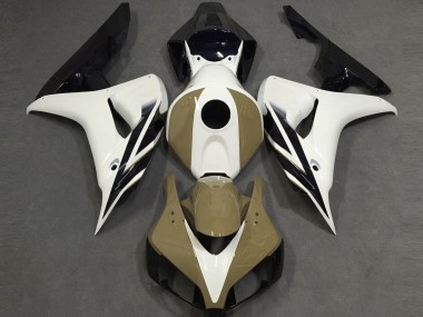 Blanc Brillant Tan Noir 06-07 CBR1000RR Carénage Moto