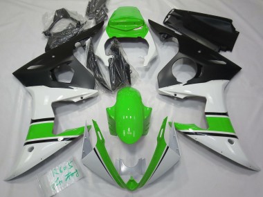 Blanc Brillant & Vert 03-04 R6 Carénage Moto