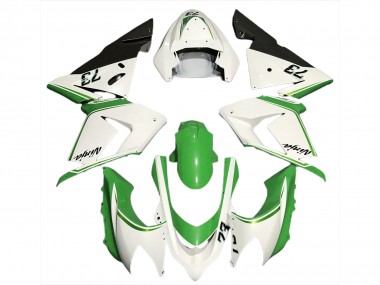 Blanc Brillant & Vert 04-05 ZX10R Carénage Moto