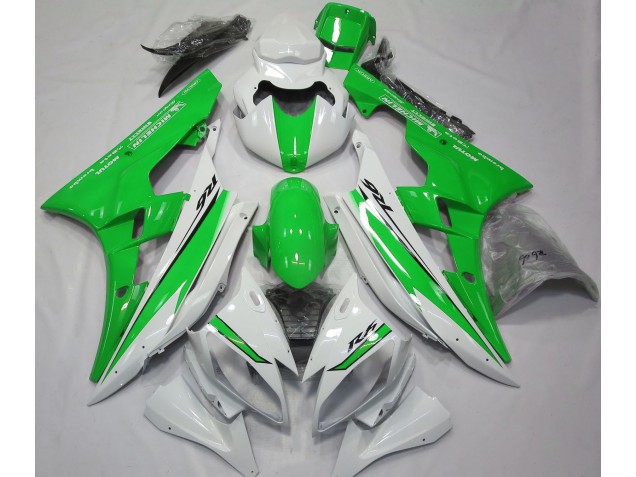 Blanc Brillant & Vert 06-07 R6 Carénage Moto Blanc Brillant & Vert 06-07 R6 Carénage Moto