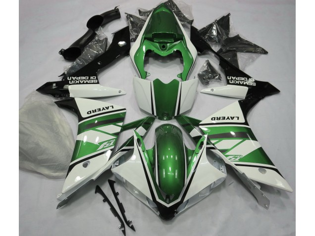 Blanc Brillant & Vert 07-08 R1 Carénage Moto Blanc Brillant & Vert 07-08 R1 Carénage Moto