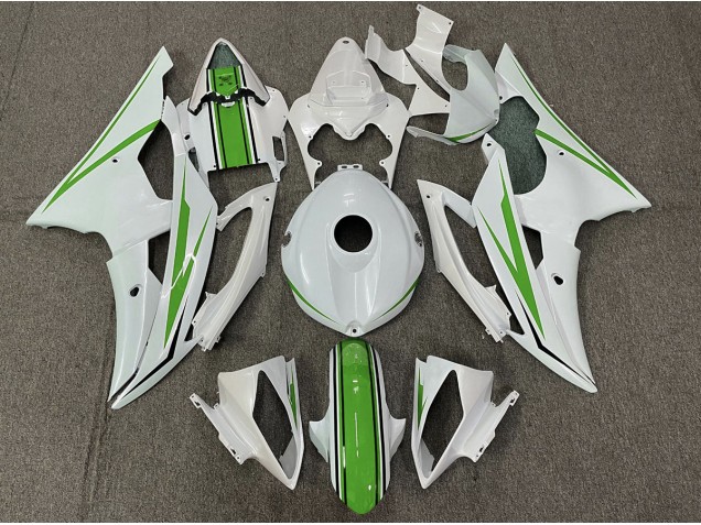 Blanc Brillant & Vert 08-16 R6 Carénage Moto Blanc Brillant & Vert 08-16 R6 Carénage Moto