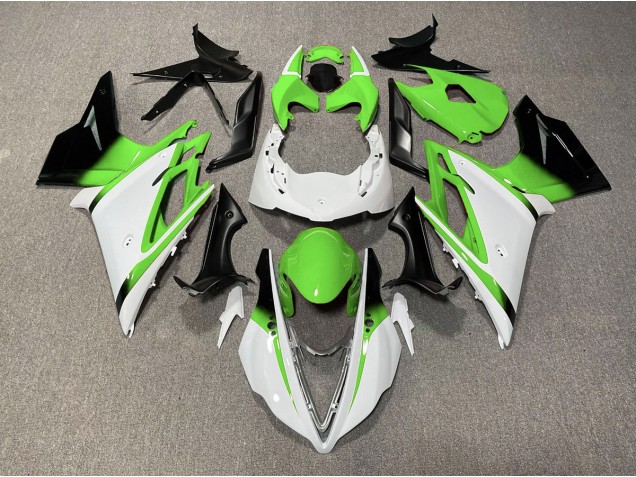 Blanc Brillant & Vert 13-16 Daytona 675 Carénage Moto Blanc Brillant & Vert 13-16 Daytona 675 Carénage Moto