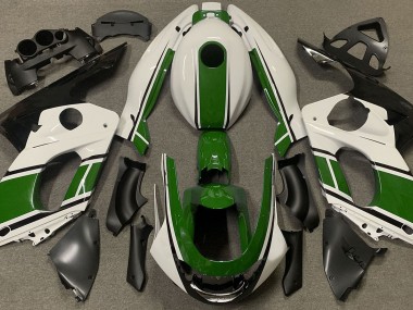 Blanc Brillant & Vert Foncé 98-07 YZF600 Carénage Moto