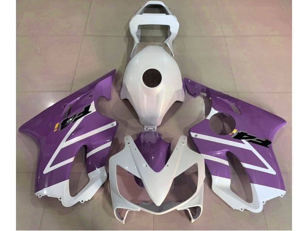 Blanc Brillant & Violet 01-03 CBR600 F4i Carénage Moto Blanc Brillant & Violet 01-03 CBR600 F4i Carénage Moto