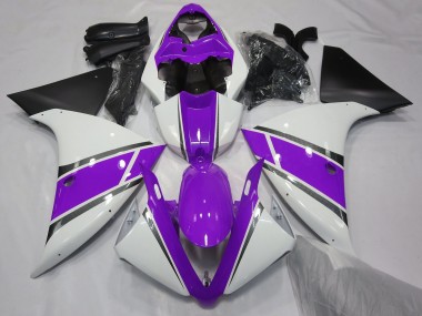 Blanc Brillant & Violet 09-11 R1 Carénage Moto