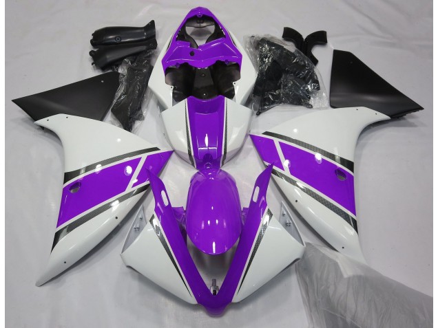 Blanc Brillant & Violet 09-11 R1 Carénage Moto Blanc Brillant & Violet 09-11 R1 Carénage Moto