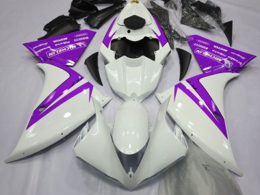 Blanc Brillant & Violet 12-14 R1 Carénage Moto
