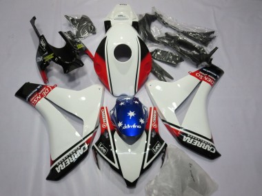 Blanc Carrera 08-11 CBR1000RR Carénage Moto