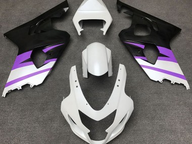 Blanc Mat & Violet 04-05 GSXR 600-750 Carénage Moto