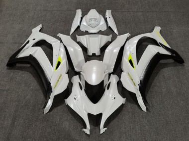 Blanc Nacré & Jaune 16-19 ZX10R Carénage Moto