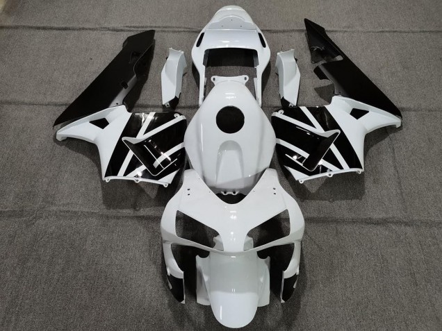 Blanc Nacré & Noir 03-04 CBR600RR Carénage Moto Blanc Nacré & Noir 03-04 CBR600RR Carénage Moto