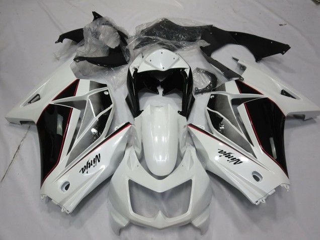 Blanc & Noir 08-12 Ninja 250 Carénage Moto Blanc & Noir 08-12 Ninja 250 Carénage Moto
