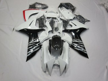 Blanc & Noir 11-24 GSXR 600-750 Carénage Moto