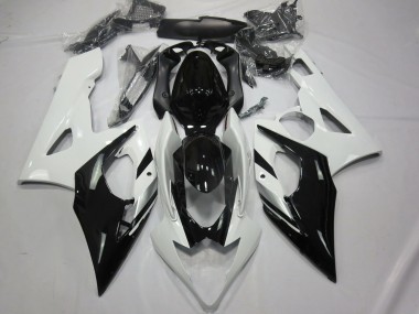 Blanc Noir & Argent 05-06 GSXR 1000 Carénage Moto