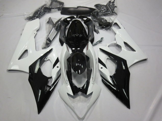 Blanc Noir & Argent 05-06 GSXR 1000 Carénage Moto Blanc Noir & Argent 05-06 GSXR 1000 Carénage Moto