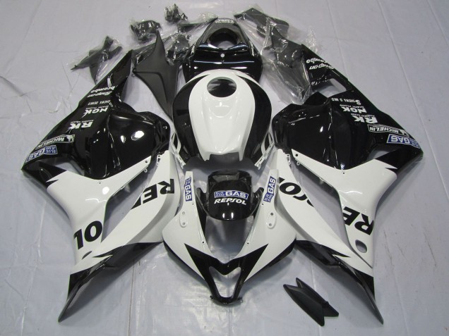 Blanc & Noir Repsol 09-12 CBR600RR Carénage Moto Blanc & Noir Repsol 09-12 CBR600RR Carénage Moto