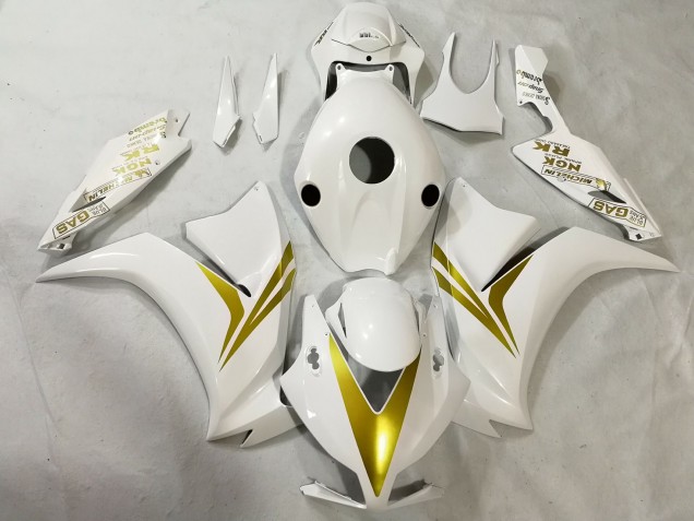 Blanc & Or 12-16 CBR1000RR Carénage Moto Blanc & Or 12-16 CBR1000RR Carénage Moto