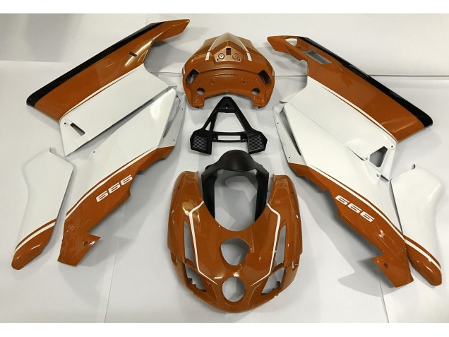 Blanc Orange & Noir 03-04 Ducati 749 999 Carénage Moto Blanc Orange & Noir 03-04 Ducati 749 999 Carénage Moto