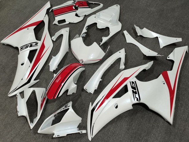 Blanc Perle Personnalisé 08-16 R6 Carénage Moto Blanc Perle Personnalisé 08-16 R6 Carénage Moto