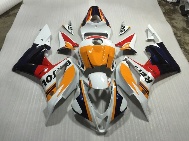 Blanc Personnalisé Repsol 07-08 CBR600RR Carénage Moto Blanc Personnalisé Repsol 07-08 CBR600RR Carénage Moto