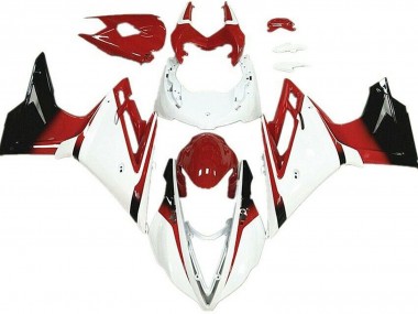 Blanc & Rouge 13-16 Daytona 675 Carénage Moto