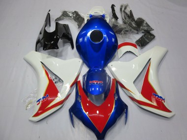 Blanc Rouge & Bleu Profond 08-11 CBR1000RR Carénage Moto