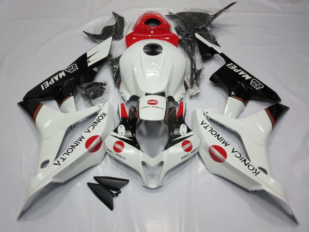 Blanc & Rouge Konica Minolta 07-08 CBR600RR Carénage Moto