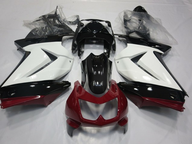 Blanc Rouge & Noir 08-12 Ninja 250 Carénage Moto Blanc Rouge & Noir 08-12 Ninja 250 Carénage Moto