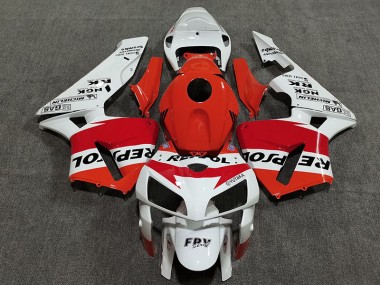 Blanc Rouge & Orange Repsol 05-06 CBR600RR Carénage Moto