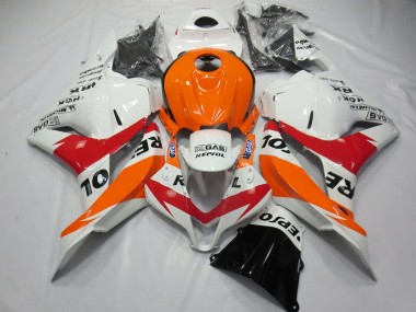 Blanc Rouge & Orange Repsol 09-12 CBR600RR Carénage Moto