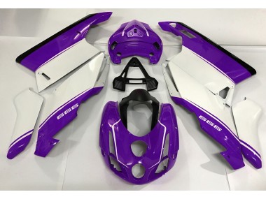 Blanc Violet & Noir 03-04 Ducati 749 999 Carénage Moto