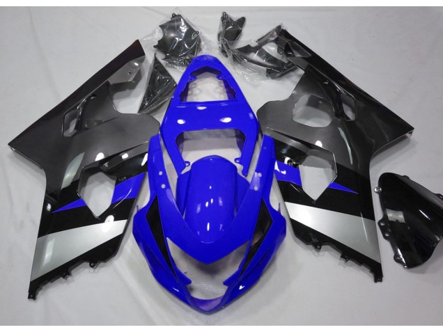 Bleu & Argent 04-05 GSXR 600-750 Carénage Moto Bleu & Argent 04-05 GSXR 600-750 Carénage Moto