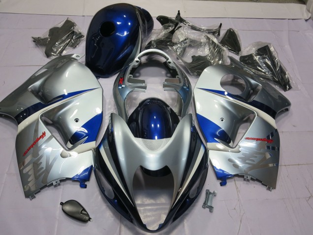 Bleu & Argent 97-07 GSXR 1300 Carénage Moto Bleu & Argent 97-07 GSXR 1300 Carénage Moto