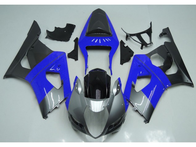 Bleu Argent & Noir 03-04 GSXR 1000 Carénage Moto Bleu Argent & Noir 03-04 GSXR 1000 Carénage Moto