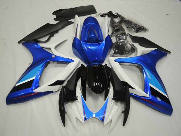 Bleu & Blanc 06-07 GSXR 600-750 Carénage Moto Bleu & Blanc 06-07 GSXR 600-750 Carénage Moto