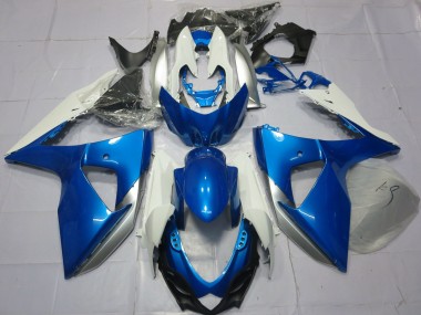 Bleu & Blanc 09-16 GSXR 1000 Carénage Moto