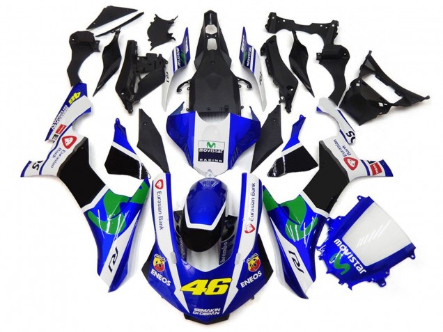Bleu & Blanc 46 15-19 R1 Carénage Moto Bleu & Blanc 46 15-19 R1 Carénage Moto