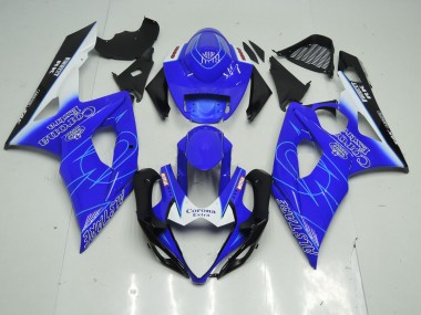 Bleu & Blanc Corona 05-06 GSXR 1000 Carénage Moto