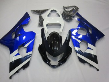 Bleu Blanc & Noir 04-05 GSXR 600-750 Carénage Moto