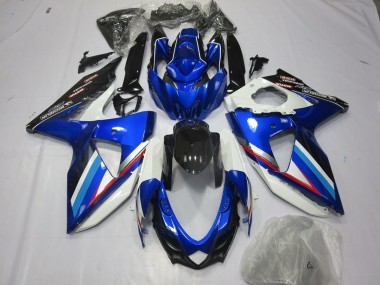 Bleu Blanc & Rouge 08-10 GSXR 600-750 Carénage Moto