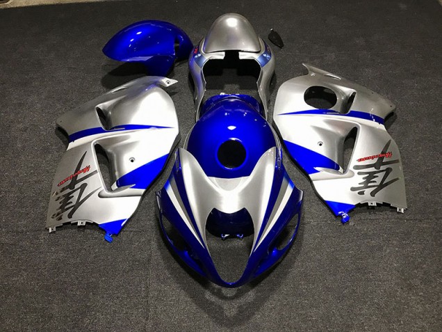 Bleu Brillant & Argent 97-07 GSXR 1300 Carénage Moto Bleu Brillant & Argent 97-07 GSXR 1300 Carénage Moto
