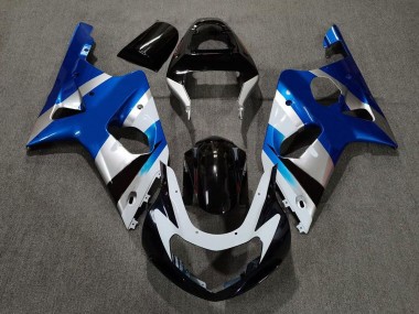 Bleu Brillant & Argent OEM 00-02 GSXR 1000 Carénage Moto