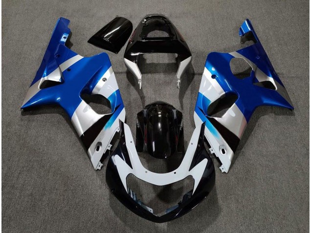 Bleu Brillant & Argent OEM 00-02 GSXR 1000 Carénage Moto Bleu Brillant & Argent OEM 00-02 GSXR 1000 Carénage Moto